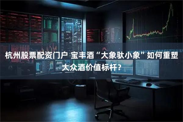 杭州股票配资门户 宝丰酒“大象驮小象”如何重塑大众酒价值标杆？