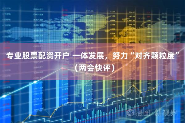 专业股票配资开户 一体发展，努力“对齐颗粒度”（两会快评）